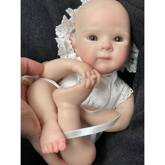 🆕13inch Silicone Reborn Baby Girl Realistic Newborn Baby Doll Life Baby Doll - Picture 7 of 10